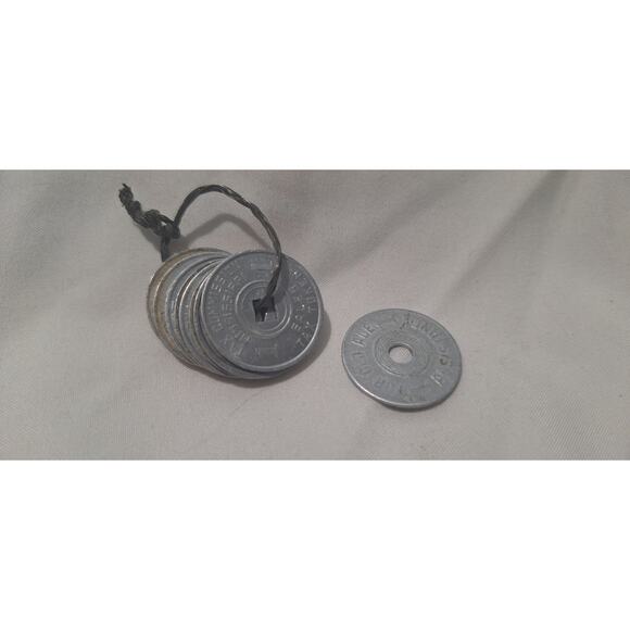 Lot of 10 Vintage Sales Tax Tokens – LA MS OK 1930s Aluminum Mill Coins - Picture 2 of 5